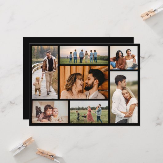 Creëer Uw eigen fotocollage 7 Kaart (Voorkant / Achterkant in situ)