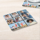 Creëer Uw eigen fotocollage 7 Kartonnen Onderzetters (Schuin)