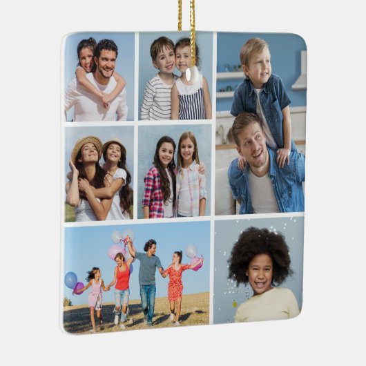 Creëer Uw eigen fotocollage 7 Keramisch Ornament (Rechts)