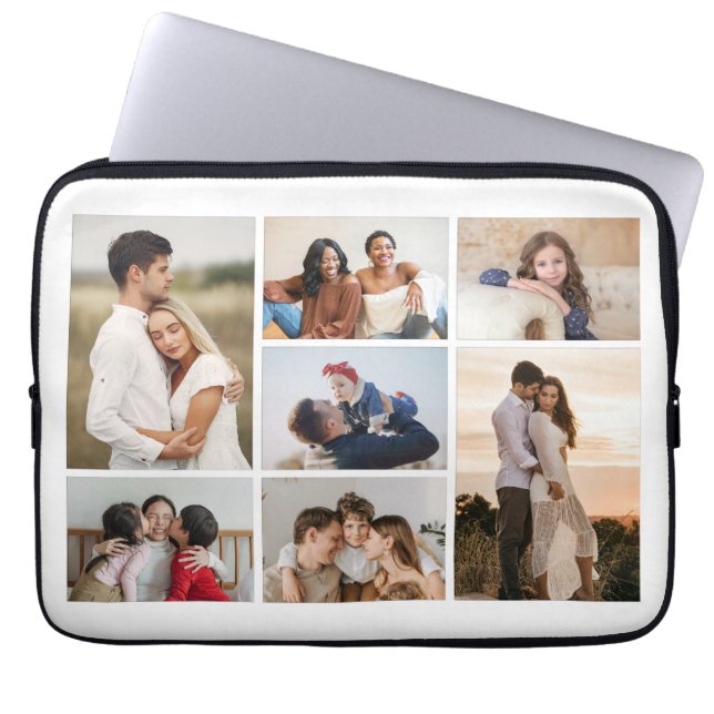 Creëer Uw eigen fotocollage 7 Laptop Sleeve (Voorkant)