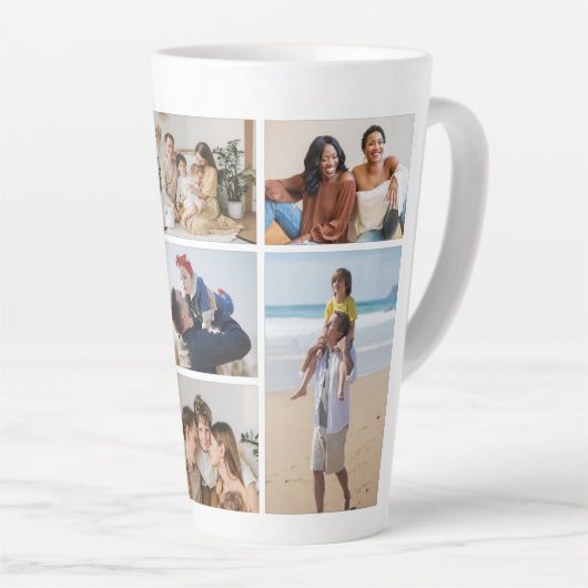 Creëer Uw eigen fotocollage 7 Latte Mok (Rechterhoek)