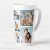 Creëer Uw eigen fotocollage 7 Latte Mok (Rechterhoek)