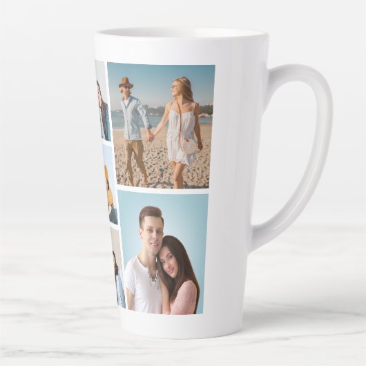 Creëer Uw eigen fotocollage 7 Latte Mok (Rechts)