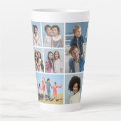 Creëer Uw eigen fotocollage 7 Latte Mok (Voorkant)