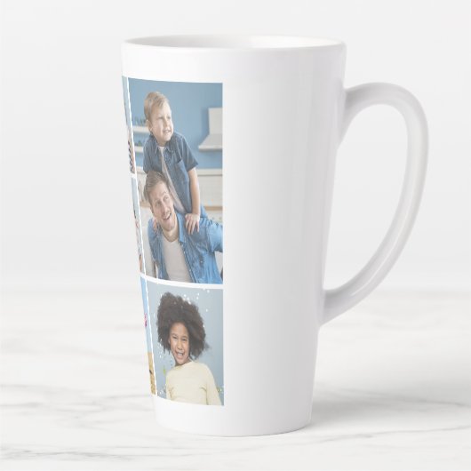 Creëer Uw eigen fotocollage 7 Latte Mok (Rechts)