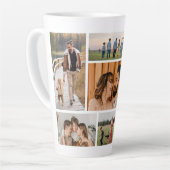 Creëer Uw eigen fotocollage 7 Latte Mok (Linkerhoek)