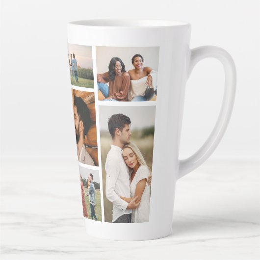 Creëer Uw eigen fotocollage 7 Latte Mok (Rechts)