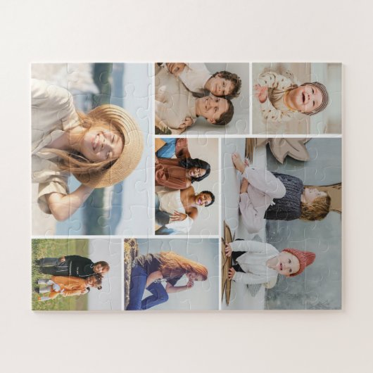 Creëer Uw eigen fotocollage 7 Legpuzzel (Horizontaal)