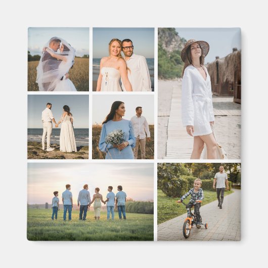 Creëer Uw eigen fotocollage 7 Magneet (Voorkant)