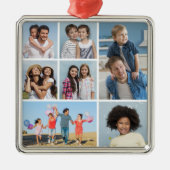 Creëer Uw eigen fotocollage 7 Metalen Ornament (Voorkant)