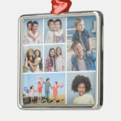 Creëer Uw eigen fotocollage 7 Metalen Ornament (Links)