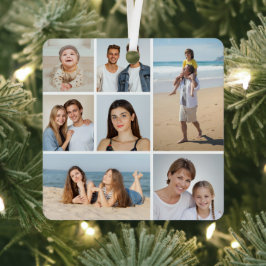 Creëer Uw eigen fotocollage 7 Metalen Ornament