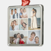 Creëer Uw eigen fotocollage 7 Metalen Ornament (Links)