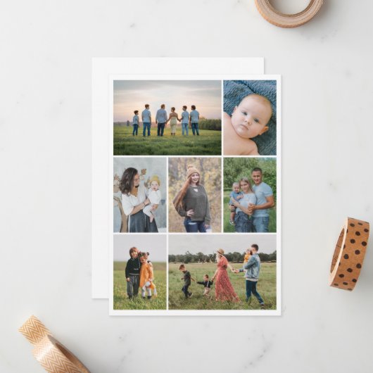 Creëer Uw eigen fotocollage 7 Notitiekaartje (Voorkant / Achterkant in situ)