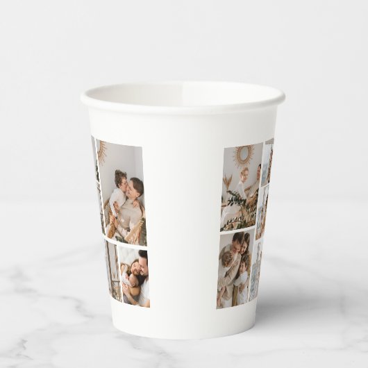 Creëer Uw eigen fotocollage 7 Papieren Bekers (Links)