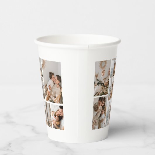 Creëer Uw eigen fotocollage 7 Papieren Bekers (Rechts)