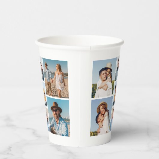 Creëer Uw eigen fotocollage 7 Papieren Bekers (Rechts)