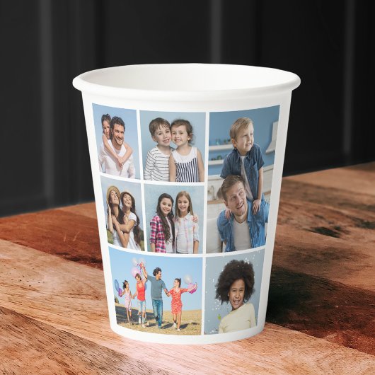 Creëer Uw eigen fotocollage 7 Papieren Bekers