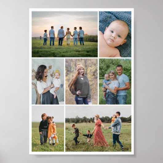 Creëer Uw eigen fotocollage 7 Poster (Voorkant)