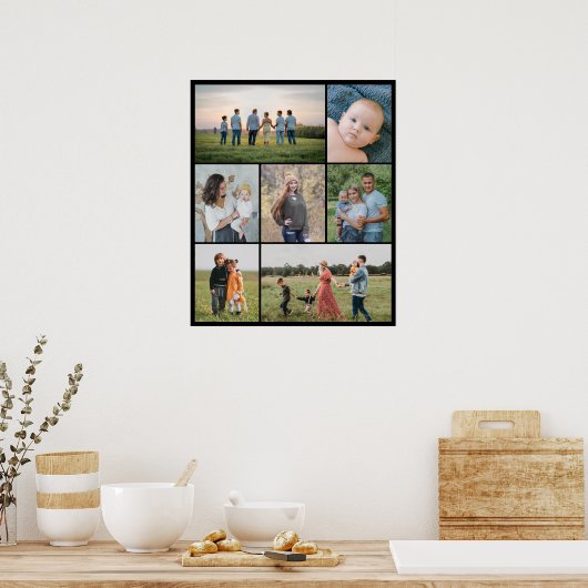 Creëer Uw eigen fotocollage 7 Poster (Keuken)