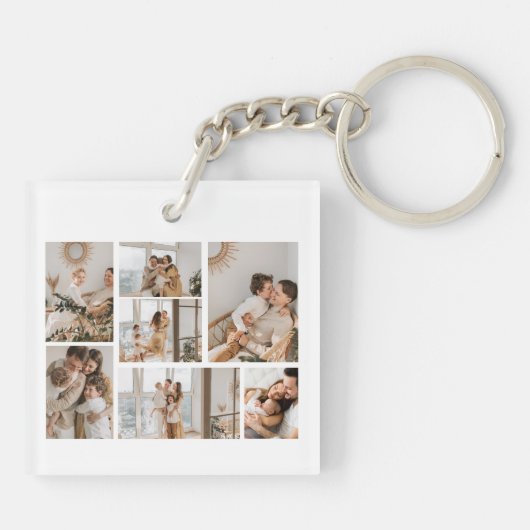Creëer Uw eigen fotocollage 7 Sleutelhanger (Achterkant)
