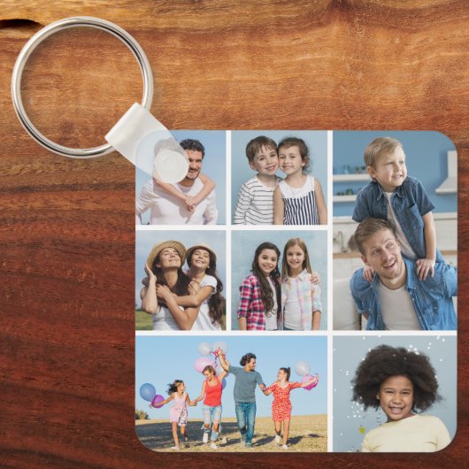 Creëer Uw eigen fotocollage 7 Sleutelhanger (Voorkant)