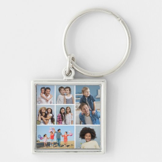 Creëer Uw eigen fotocollage 7 Sleutelhanger (Voorkant)