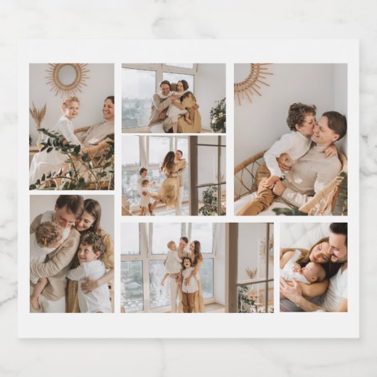 Creëer Uw eigen fotocollage 7 Sparkling Wijnetiket (Enkel label)