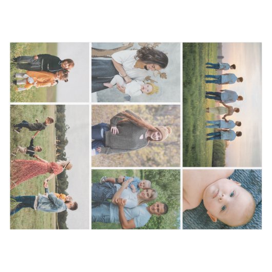 Creëer Uw eigen fotocollage 7 Tafelkleed (Voorkant (Horizontaal))