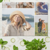 Creëer Uw eigen fotocollage 7 Theedoek (Gevouwen)