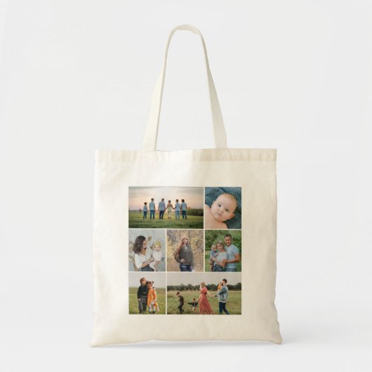 Creëer Uw eigen fotocollage 7 Tote Bag (Voorkant)