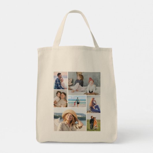 Creëer Uw eigen fotocollage 7 Tote Bag (Achterkant)