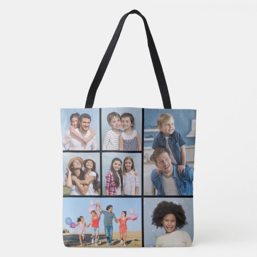 Creëer Uw eigen fotocollage 7 Tote Bag (Voorkant)