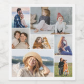 Creëer Uw eigen fotocollage 7 Wijn Etiket (Enkel label)