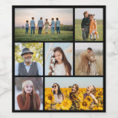 Creëer Uw eigen fotocollage 7 Wijn Etiket (Enkel label)