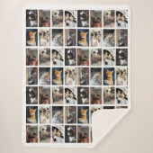 Creëer Uw eigen fotocollage 8 Afbeeldingen op wit Sherpa Deken (Voorkant)