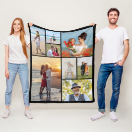 Creëer Uw eigen fotocollage 8 Fleece Deken