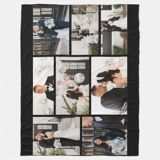 Creëer Uw eigen fotocollage 8 Fleece Deken (Voorkant)