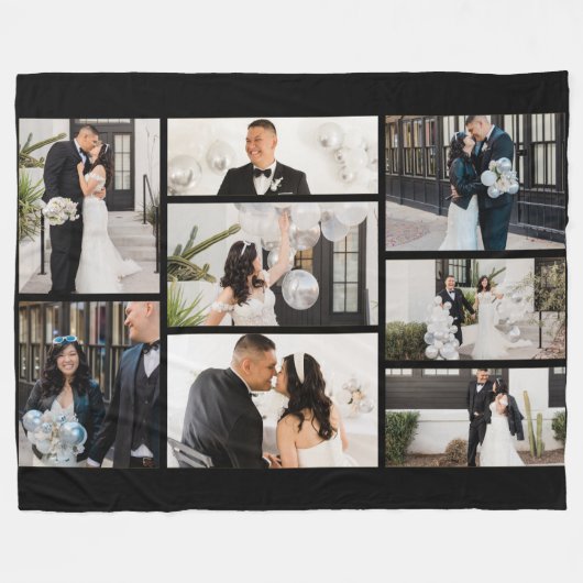 Creëer Uw eigen fotocollage 8 Fleece Deken (Voorkant (Horizontaal))