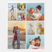 Creëer Uw eigen fotocollage 8 Fleece Deken (Voorkant)