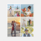 Creëer Uw eigen fotocollage 8 Fleece Deken (Voorkant)