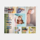 Creëer Uw eigen fotocollage 8 Fleece Deken (Voorkant (Horizontaal))