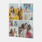 Creëer Uw eigen fotocollage 8 Glas Ornament (Voorkant links)