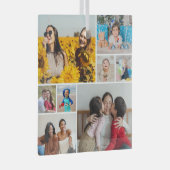 Creëer Uw eigen fotocollage 8 Glas Ornament (Voorkant Rechts)