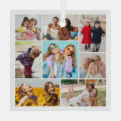 Creëer Uw eigen fotocollage 8 Glas Ornament (Achterkant)