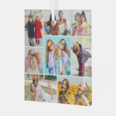 Creëer Uw eigen fotocollage 8 Glas Ornament (Voorkant links)