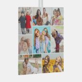 Creëer Uw eigen fotocollage 8 Glas Ornament (Voorkant Rechts)