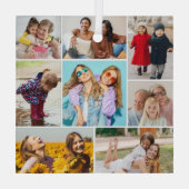 Creëer Uw eigen fotocollage 8 Glas Ornament (Achterkant)