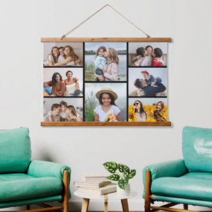 Creëer Uw eigen fotocollage 8 Hangend Wandkleed