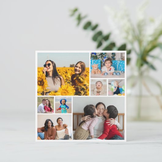 Creëer Uw eigen fotocollage 8 Kaart (Staand voorkant)